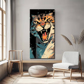 Painting by numbers leopard portrait